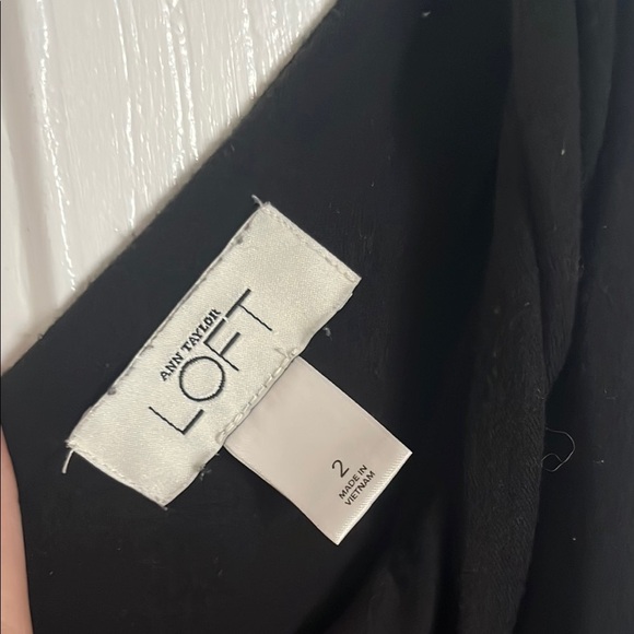 LOFT Black Spaghetti Strap Slip Maxi Dress - Picture 2 of 3